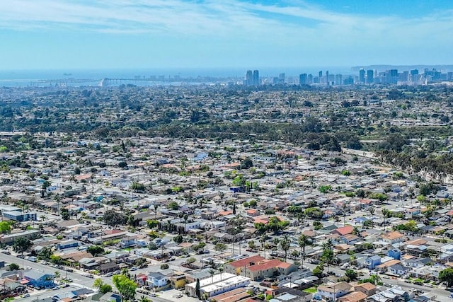 aerial view featuring a view of city