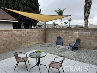 view of patio featuring a fenced backyard