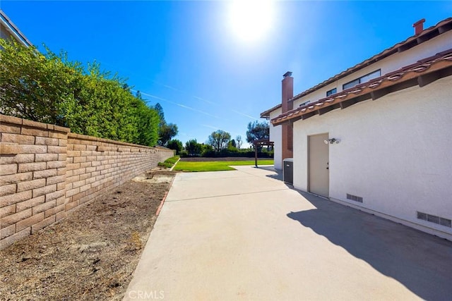 exterior space featuring fence