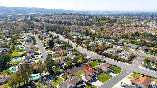 aerial view featuring a residential view