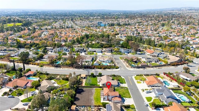 drone / aerial view with a residential view