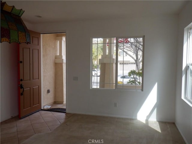 view of tiled entrance foyer