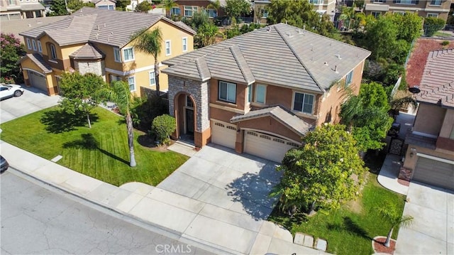 bird's eye view with a residential view