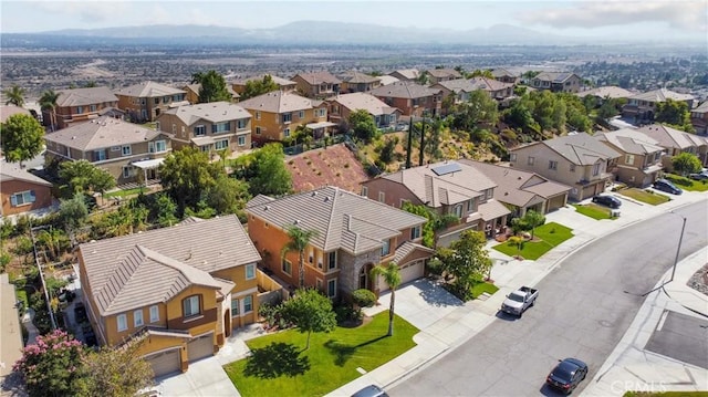 aerial view with a residential view