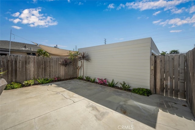 view of patio / terrace featuring a fenced backyard