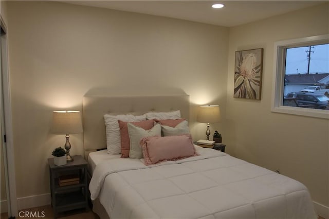 bedroom featuring recessed lighting