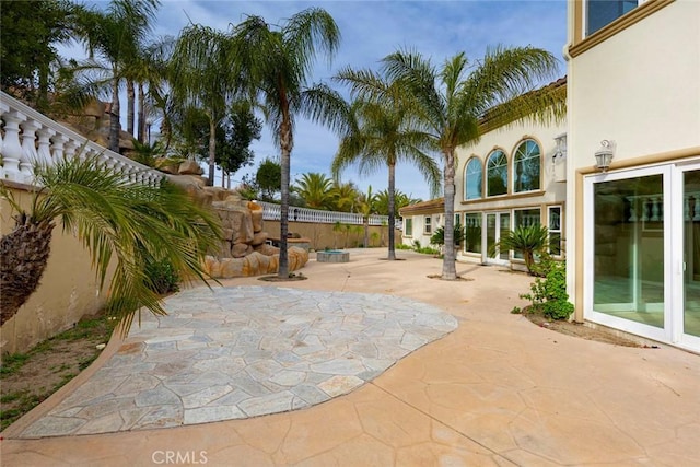 view of patio / terrace with fence