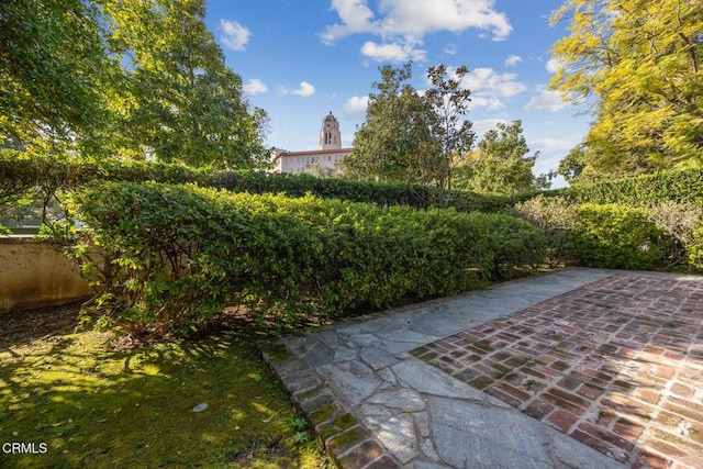 view of patio / terrace featuring fence