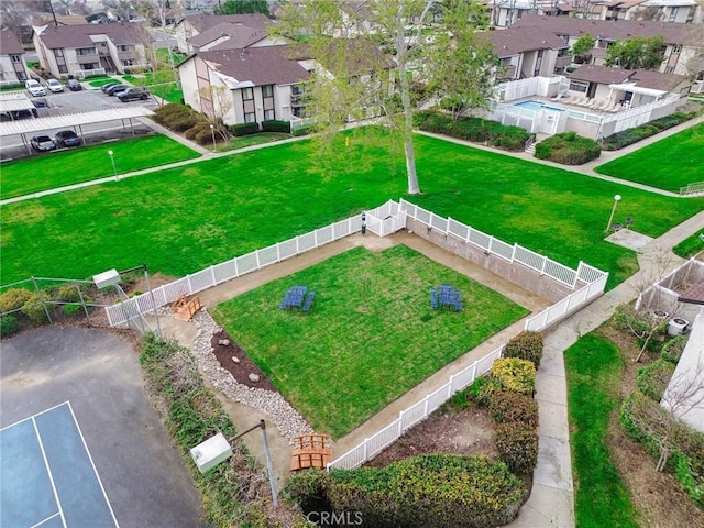 bird's eye view featuring a residential view