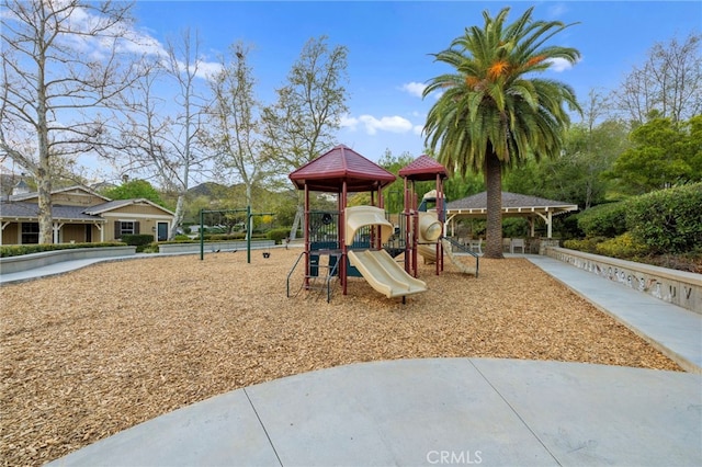 community playground with a gazebo