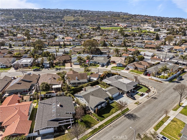 bird's eye view with a residential view