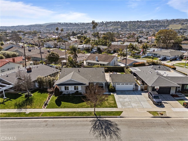 bird's eye view featuring a residential view