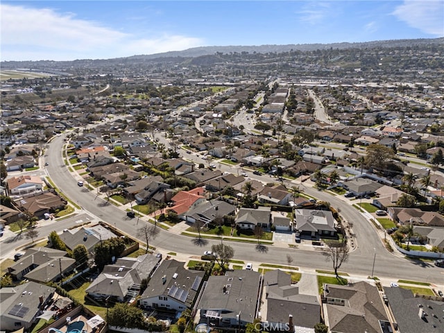 bird's eye view featuring a residential view