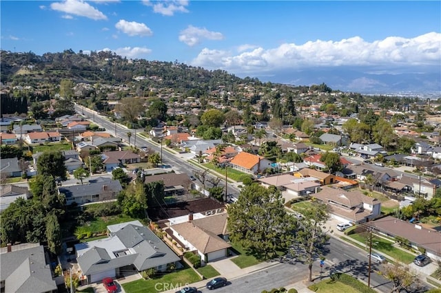 aerial view featuring a residential view