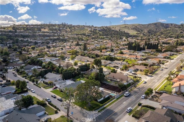 drone / aerial view with a residential view