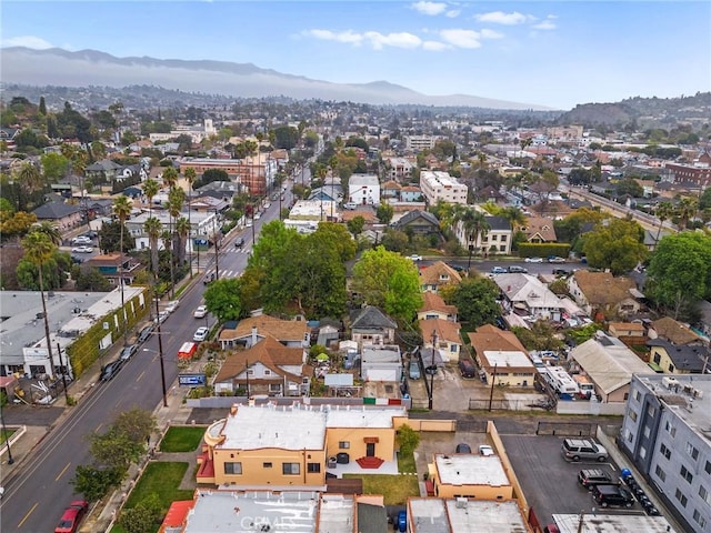 bird's eye view with a residential view and a mountain view