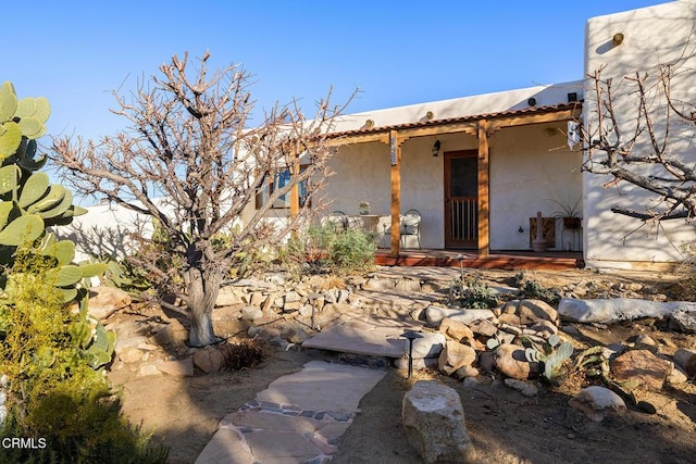 exterior space with a porch