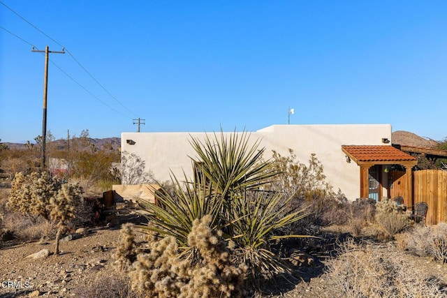 view of home's exterior featuring stucco siding