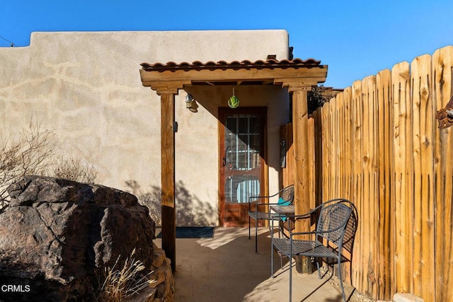 view of patio / terrace with fence