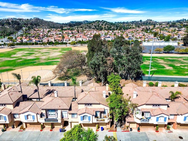 aerial view featuring a residential view