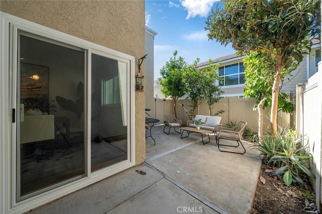 view of patio / terrace with a fenced backyard