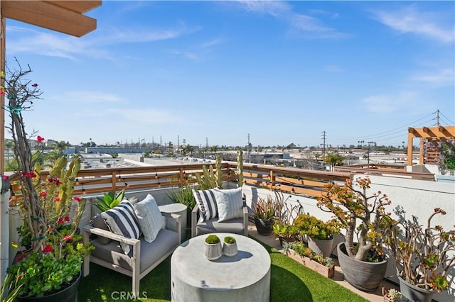 balcony featuring outdoor lounge area