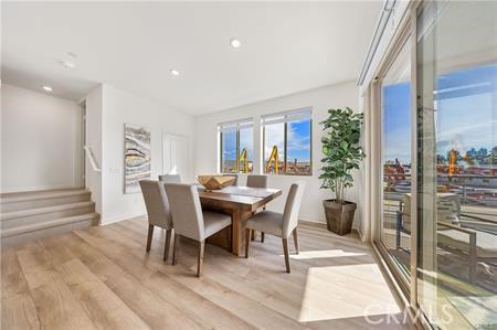 dining room with wood finished floors