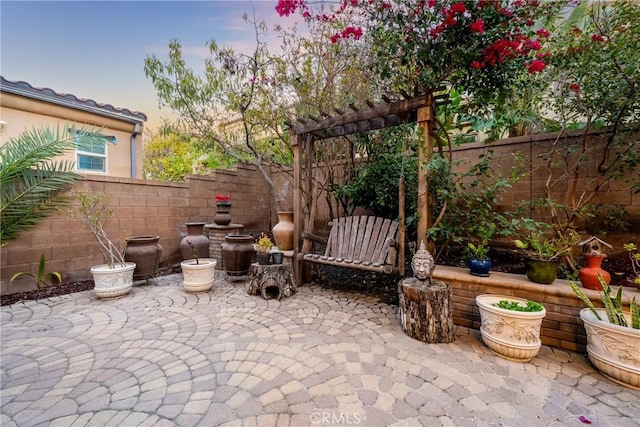 view of patio / terrace featuring a fenced backyard