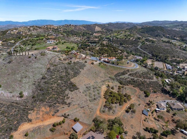 aerial view featuring a mountain view