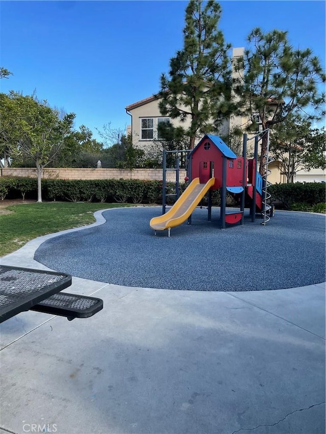 view of community jungle gym