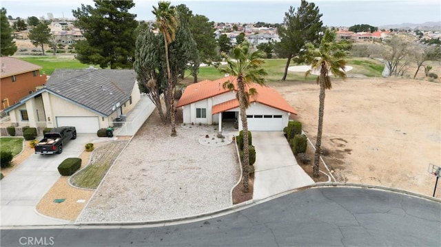 aerial view featuring a residential view