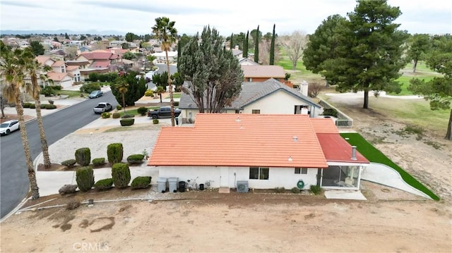 drone / aerial view with a residential view