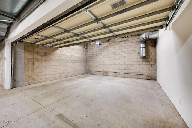 garage with visible vents