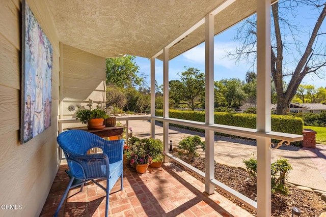 balcony with covered porch