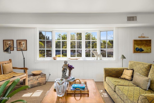 living room with visible vents