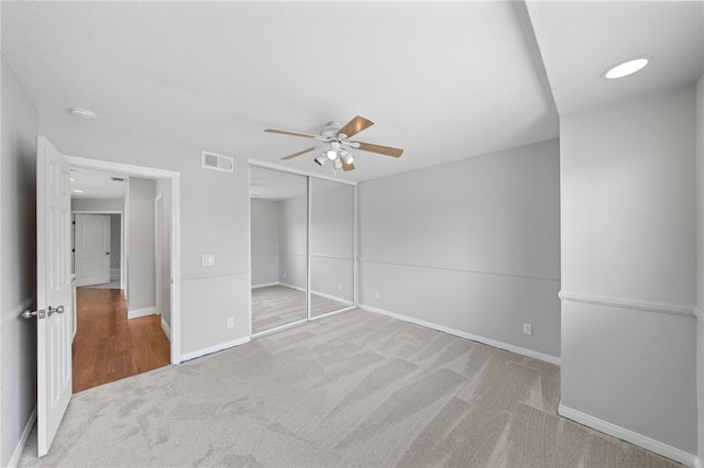 40115 Starling St, Temecula, CA 92591 - unfurnished bedroom featuring carpet floors, a closet, and a ceiling fan