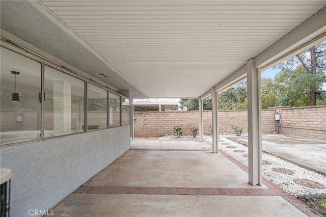 view of patio featuring a fenced backyard