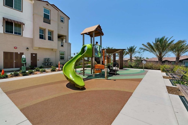 view of community jungle gym