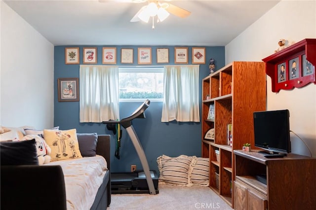 bedroom with carpet