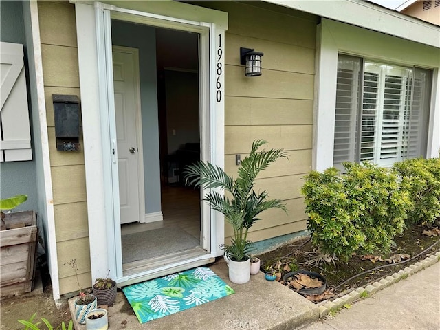 view of doorway to property