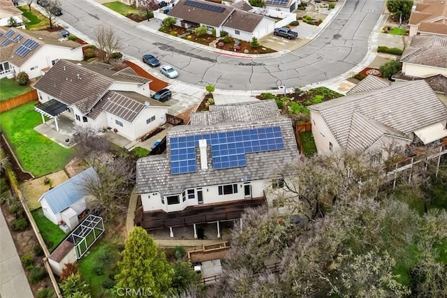 aerial view with a residential view