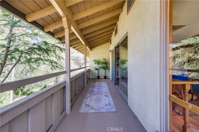 view of patio / terrace with a balcony