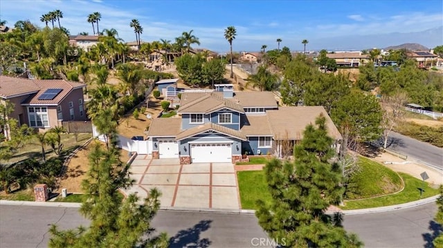 aerial view featuring a residential view