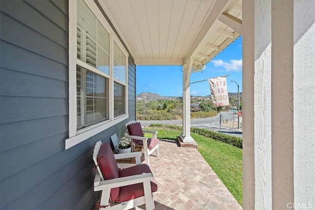 view of patio with covered porch