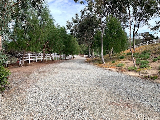 view of road