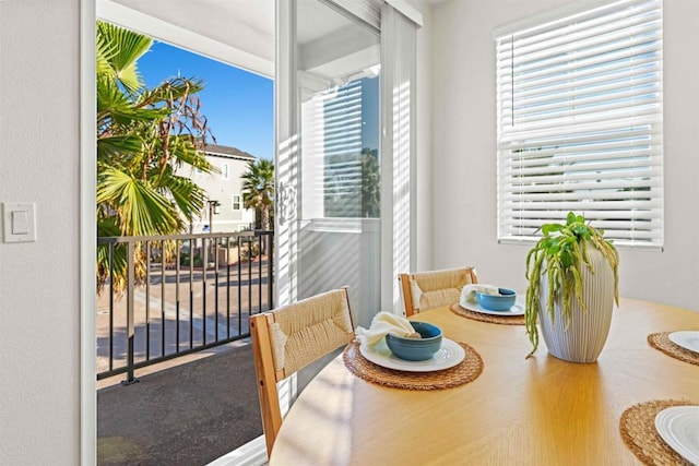 view of dining space