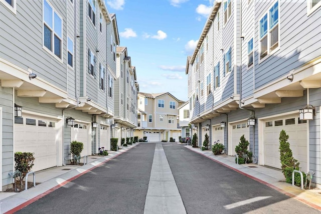 view of road featuring a residential view