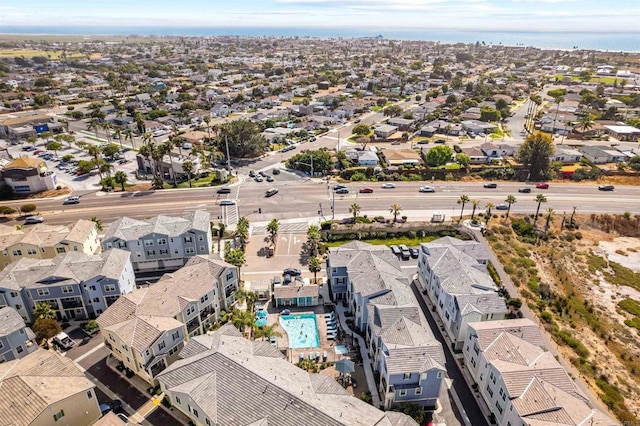 aerial view with a residential view