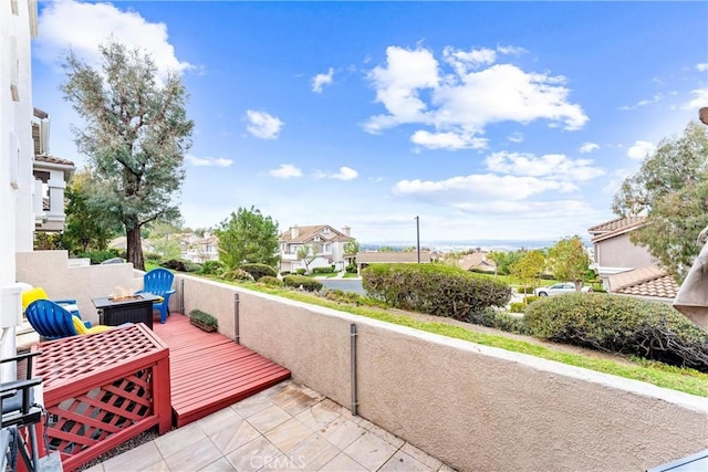 balcony with a residential view