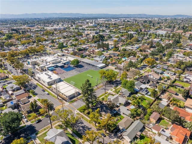 aerial view with a residential view